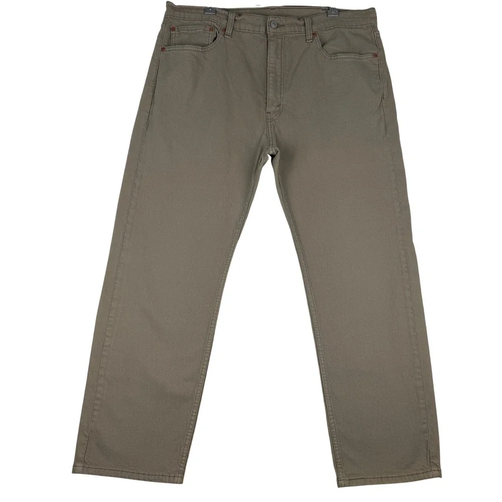 Levi's 505 Regular Fit Pants Men 38x29 Khaki Tan Straight Leg Twill 00505-2310